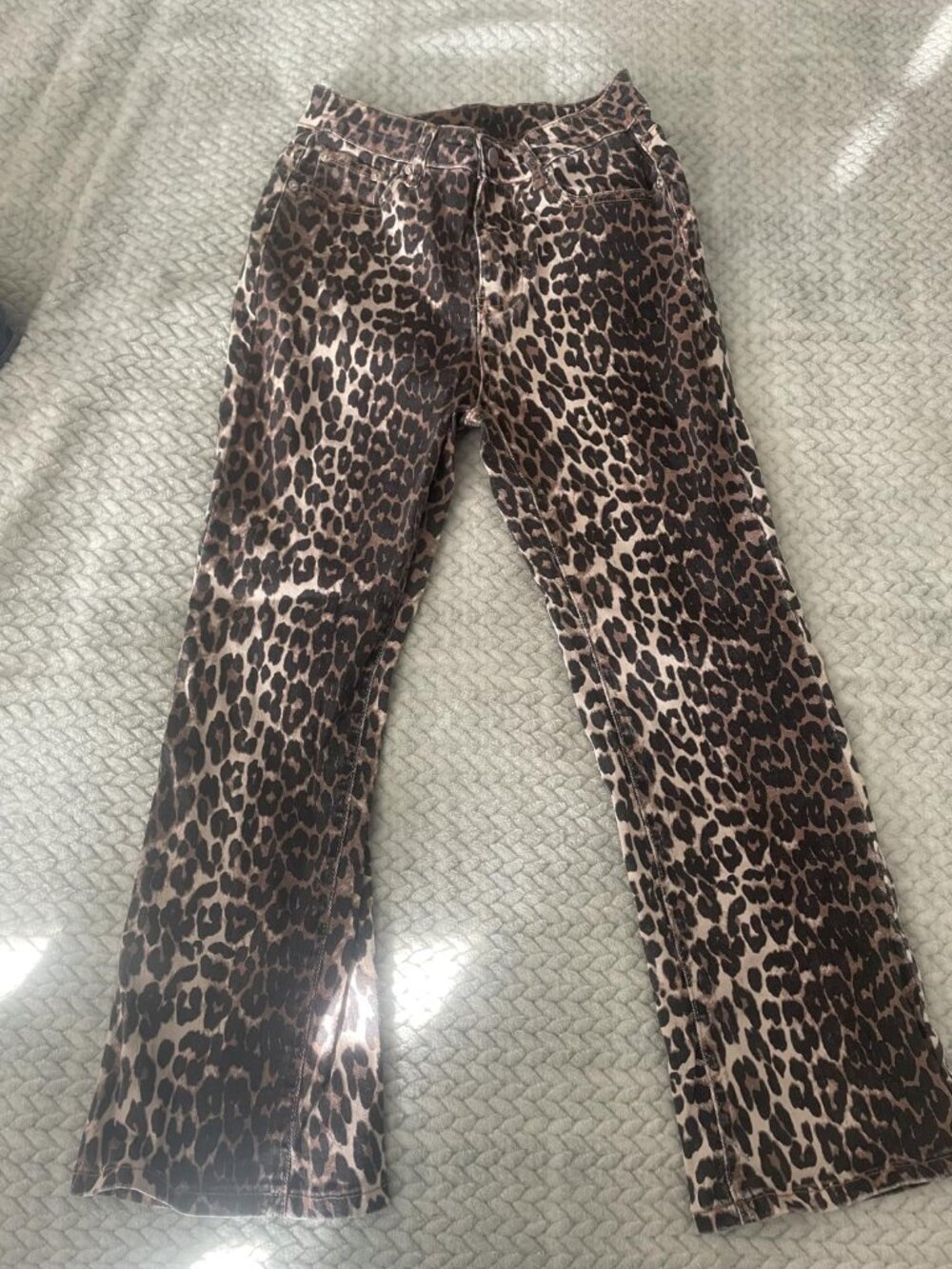 🐆✨ NWT Leopard Print Straight Leg Jeans Size 18 - Picture 3 of 8